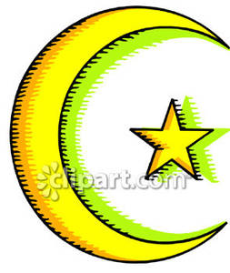253x300 Islamic Religious Symbol Of The Crescent Moon And Star