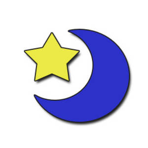300x300 Clipart Picture Of The Moon And A Star