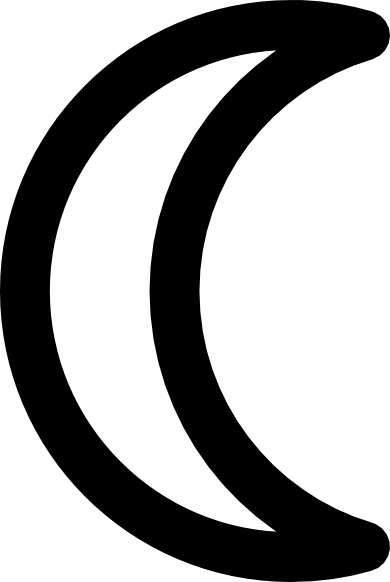 390x582 Moon Symbol Decrescent Clip Art Free Vector 4vector