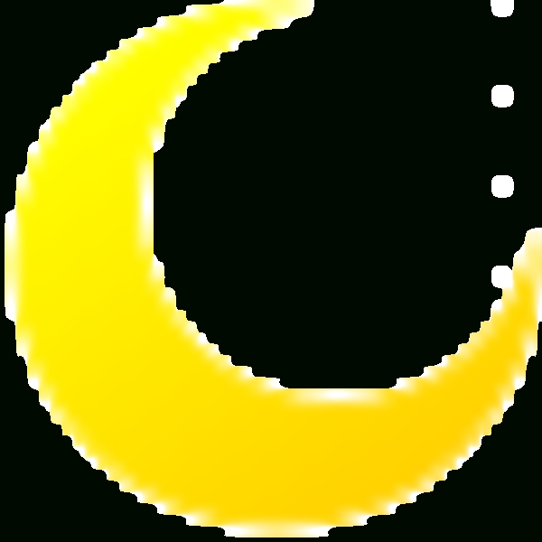600x600 Yellow Moon Clip Art Clipart