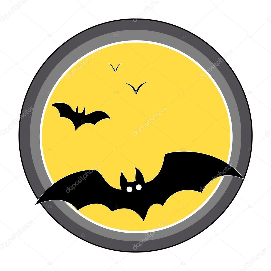 1024x1024 Bats Flying Over Full Moon