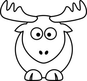 299x279 Moose White Clip Art