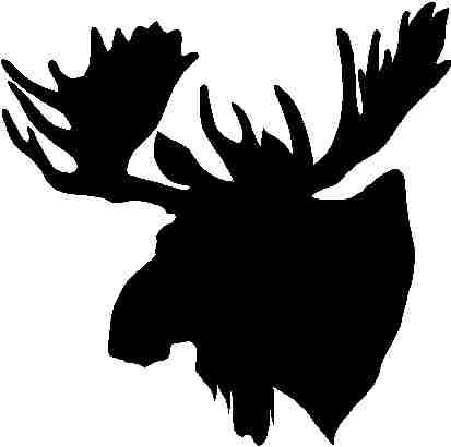 413x410 Pics For Gt Black And White Moose Head Stencils And Art Project