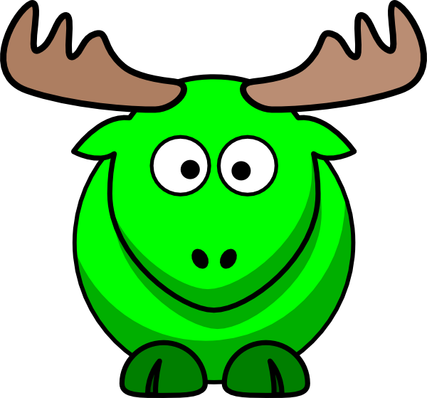 600x559 Moose Green Kids Clip Art