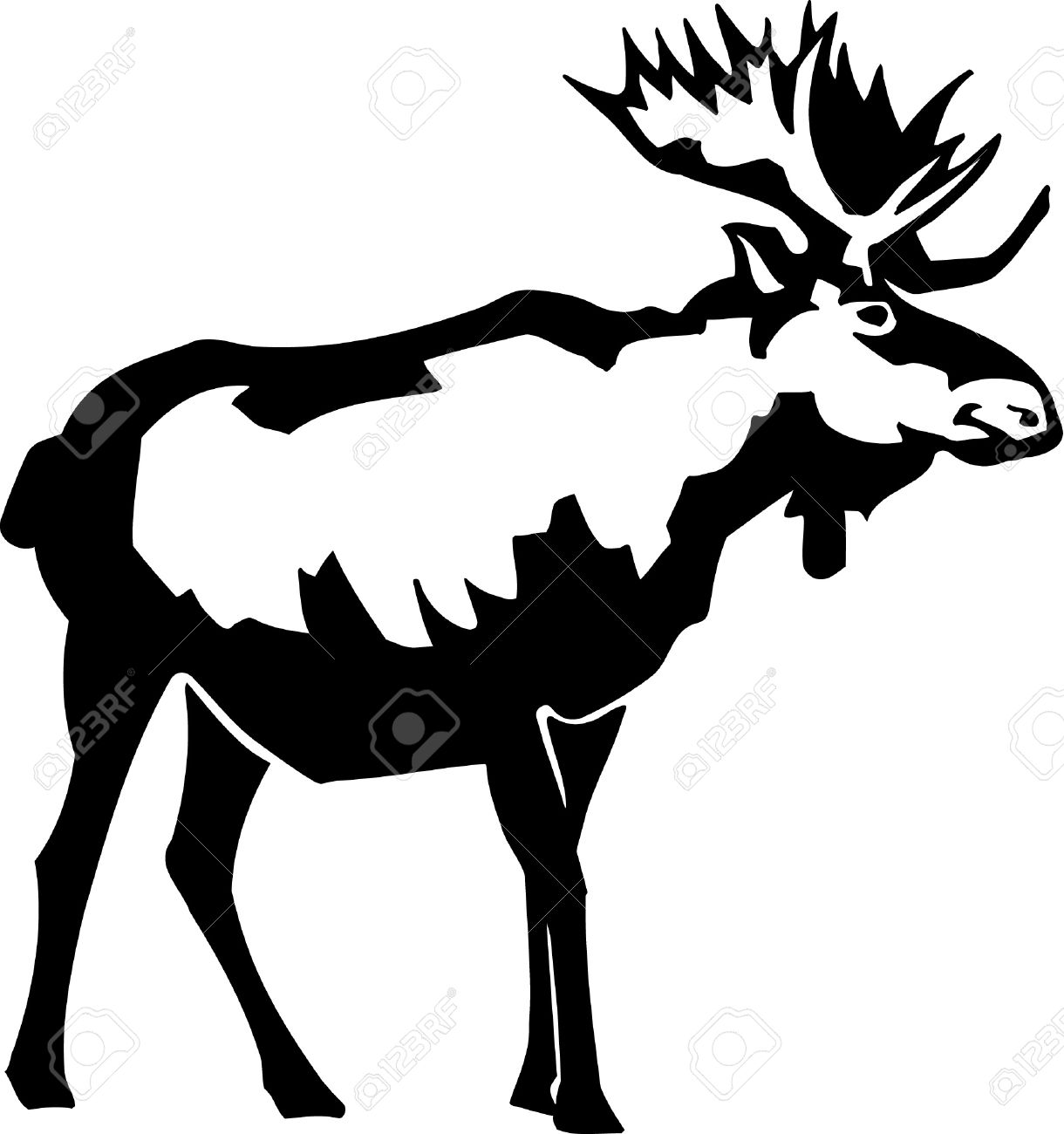 1220x1300 Moose Clipart Vector