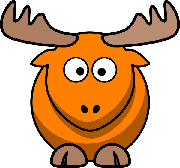 600x560 Orange Moose Cartoon Clip Art