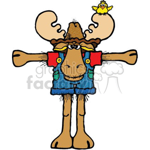300x300 Royalty Free Cartoon Moose 143859 Vector Clip Art Image