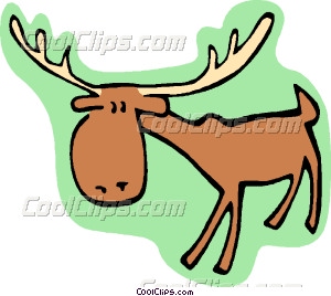 300x268 Cartoon Moose Vector Clip Art