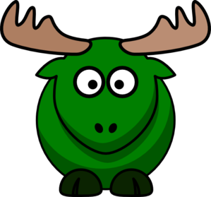 299x279 Green Moose Clip Art
