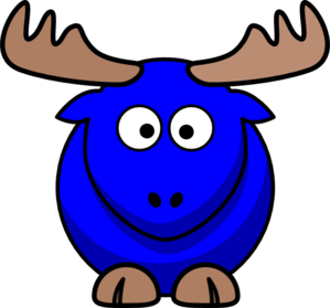 299x279 Blue Moose Cartoon Clip Art