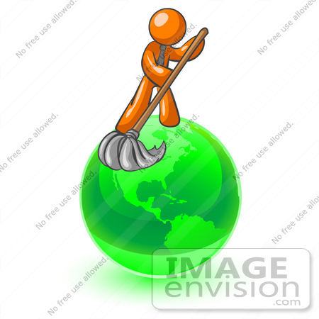 450x450 Cliprt Graphic Ofn Orange Guy Character Mopping Up Mess On