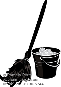 211x300 Art Illustration Of Mop And Bucket In Silhouette