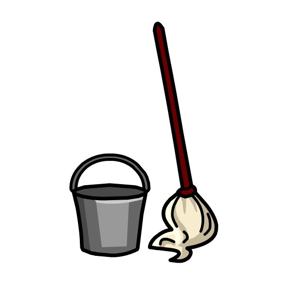 593x584 Free Mop And Broom Clipart