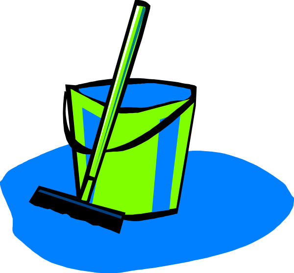600x558 Mop And Bucket Blue Clip Art