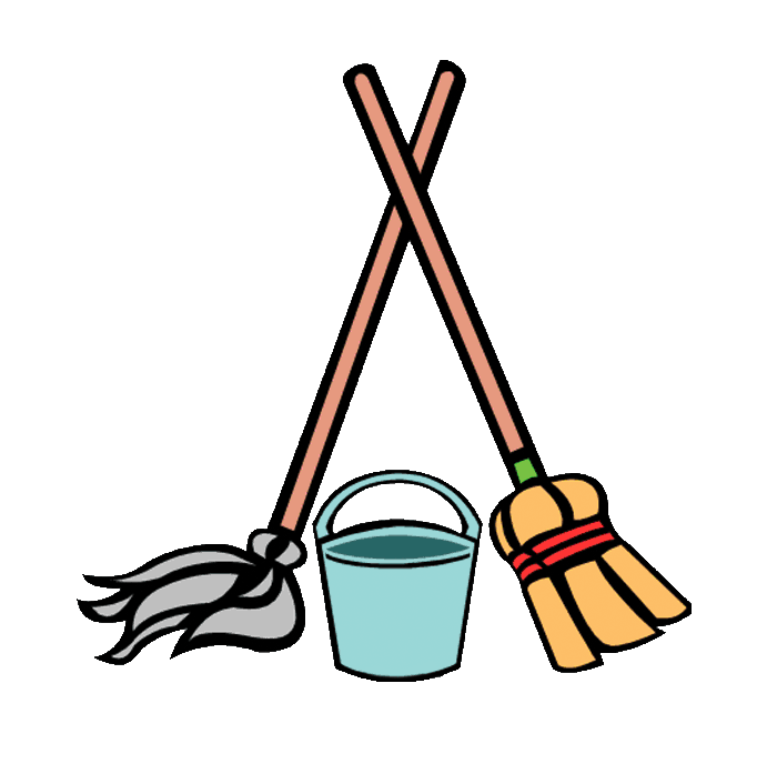 691x706 Mop And Broom Clipart