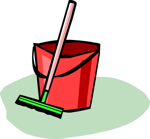 600x558 Bucket And Mop Clip Art