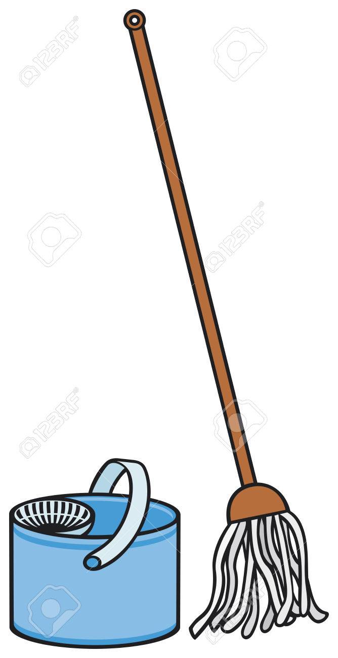 668x1300 Bucket And Cleaning Mop Royalty Free Cliparts, Vectors, And Stock