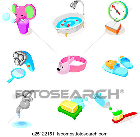 450x441 Clipart Of Objects Related To Early Morning Routine On A White