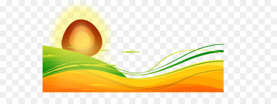 900x340 Morning Sun Cartoon Wavy Lines