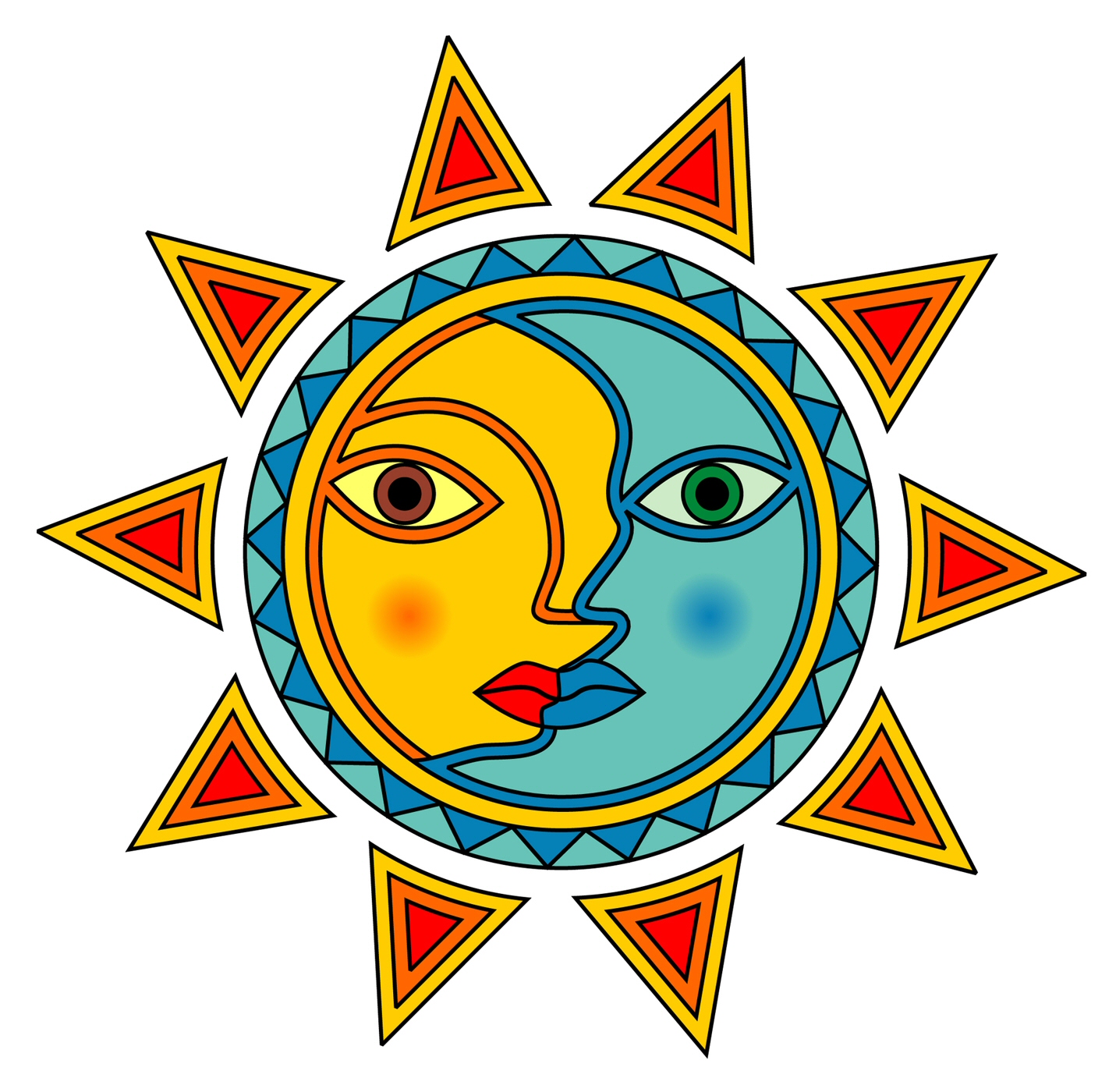 1431x1400 Night And Morning Sun And Moon Clipart