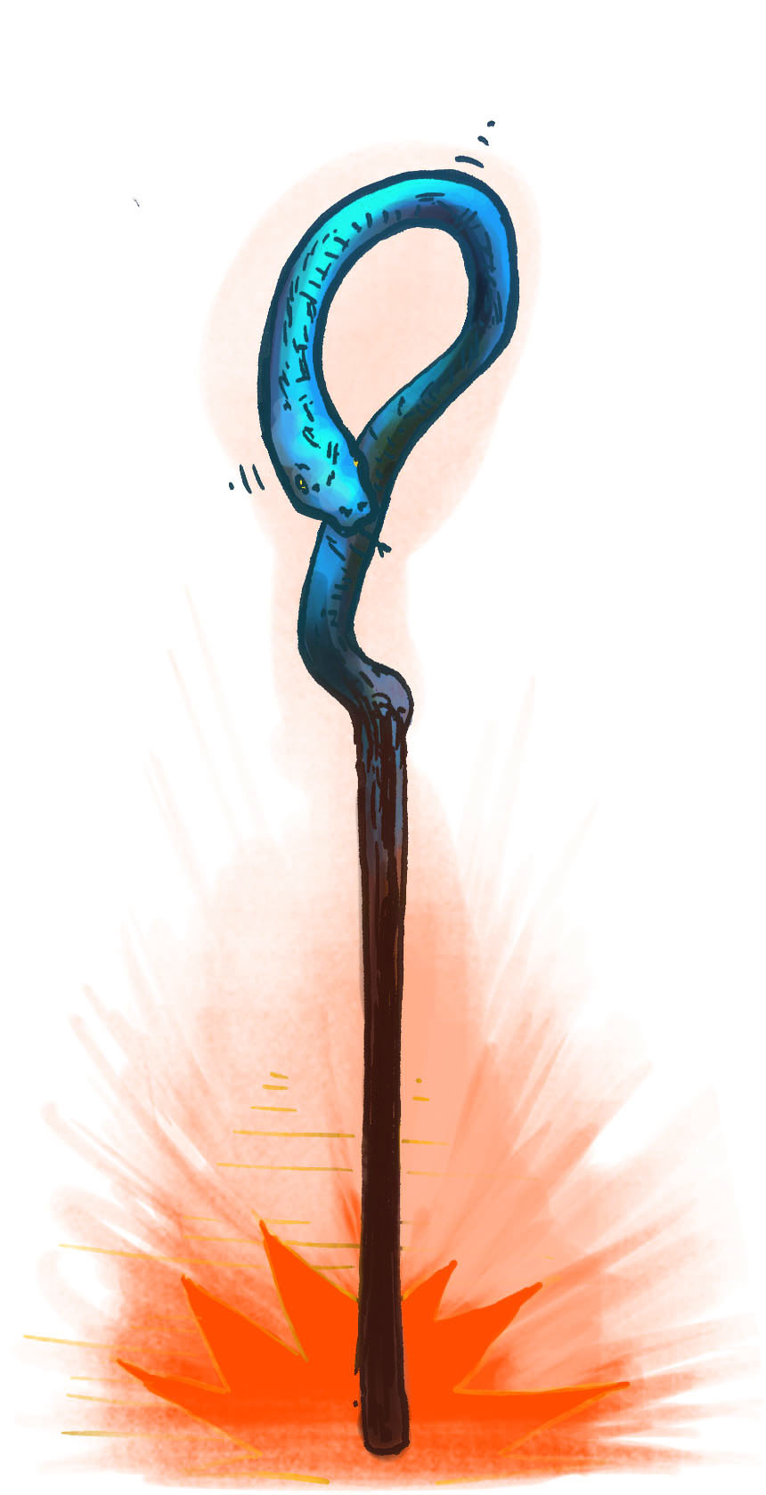 860x1679 Moses With His Staff Clipart