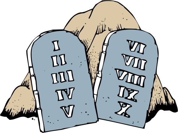 592x443 Ten Commandments Clipart