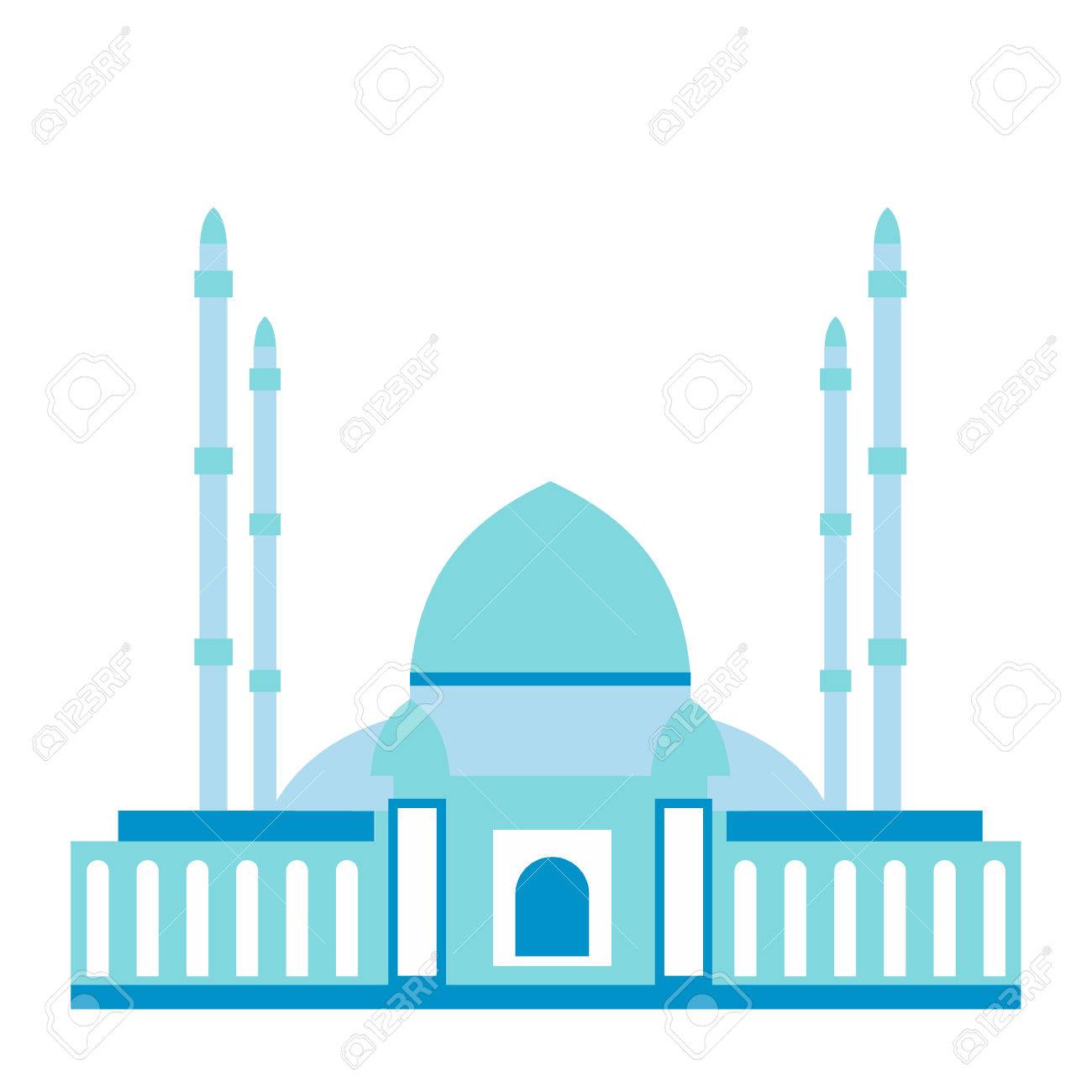 1300x1300 Mosque Flat Icon Isolated On White Background Royalty Free