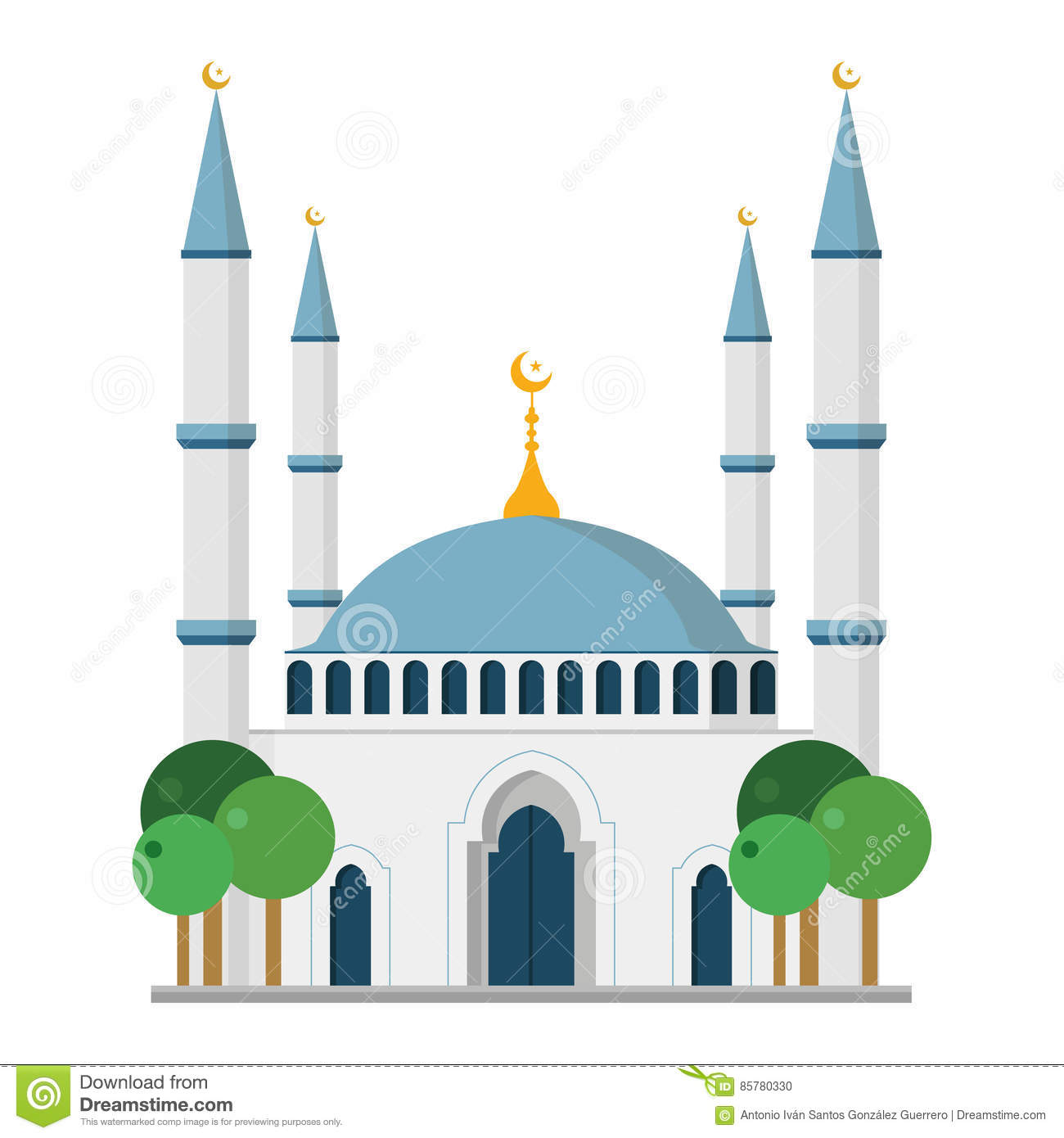 1300x1390 Mosque Clipart Cartoon