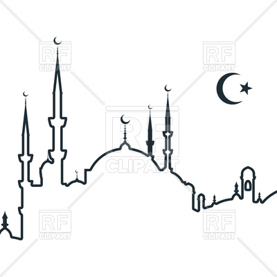 400x400 Silhouette Of Arabic City With Mosque