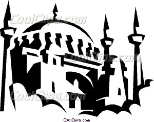 300x238 Blue Mosque Vector Clip Art