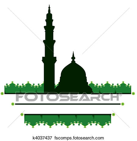 450x463 Clip Art Of Mosque K4037437