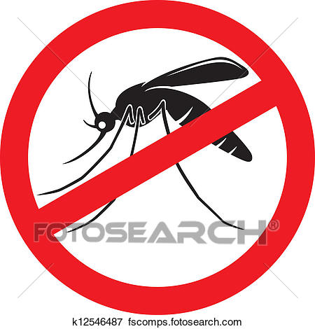 450x470 Clip Art Of Mosquito Holding Sign K5770246