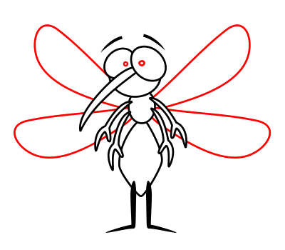 400x350 Cartoon Mosquito Clipart 3