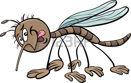 450x287 Cartoon Illustration Of Funny Mosquito Insect Character Royalty