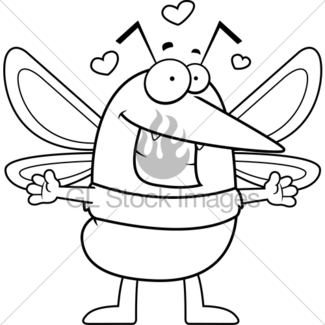 325x325 Cartoon Mosquito Hug Gl Stock Images