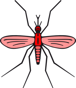 258x298 Mosquito In Red Color Version 2 Clip Art