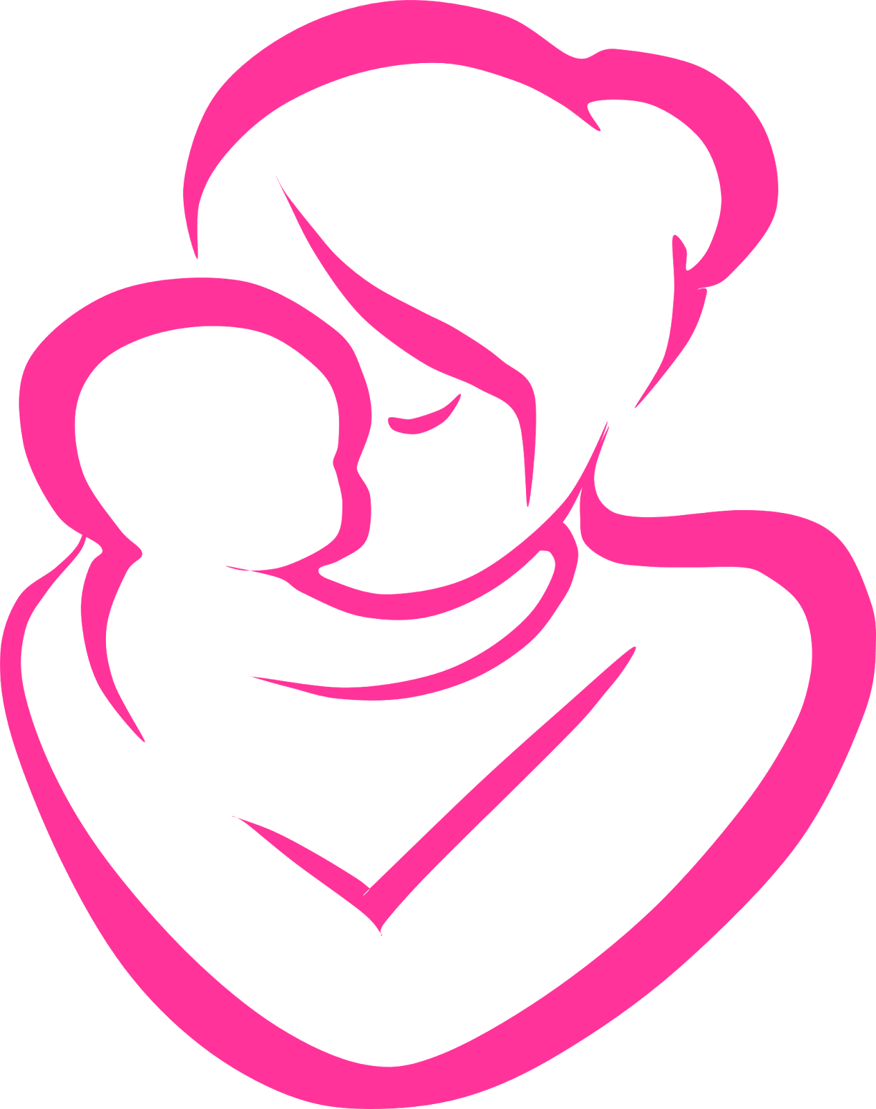 1264x1600 Mother Child Love Clipart