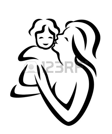 376x450 Mother Baby Silhouette Royalty Free Cliparts, Vectors,