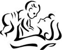 200x161 Mother And Baby Clipart Black And White