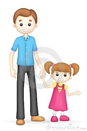 300x450 Father And Daughter Clipart