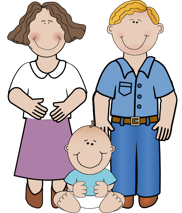 598x700 Mother Father And Child Clipart