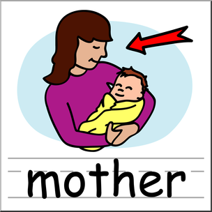 304x304 Clip Art Basic Words Mother Color Labeled I Abcteach