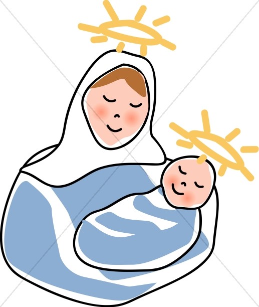 517x612 Blessed Mother Clip Art