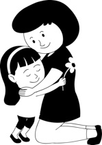 149x210 Mother And Child Hugging Clipart