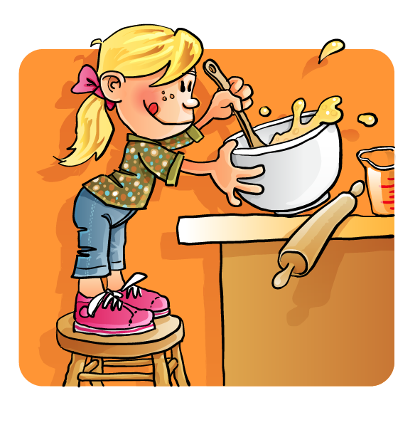 591x597 Kids Cooking Clip Art