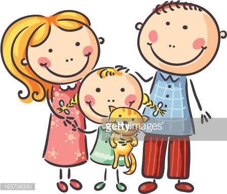 448x383 Mother Daughter Father Clipart