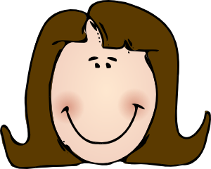 300x240 Smiling Lady Face Clip Art