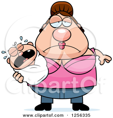 450x470 Tired Mother Clipart