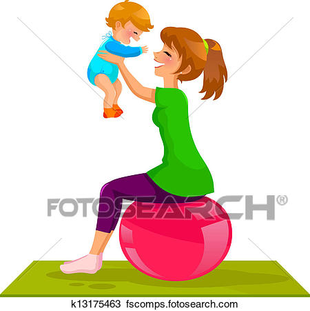450x451 Clipart Of Mother And Baby K13175463