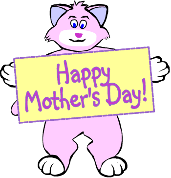 350x364 Pink Kitty Mother's Day Clip Art